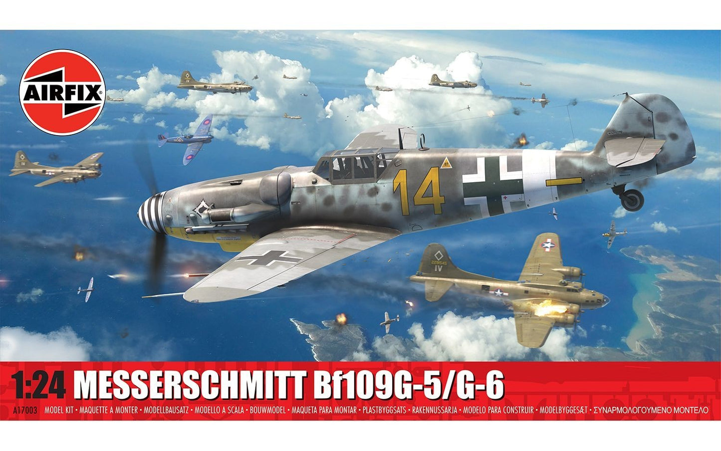 Airfix A17003 Messerschmitt Bf 109 G-5/G-6 1:24 scale box art