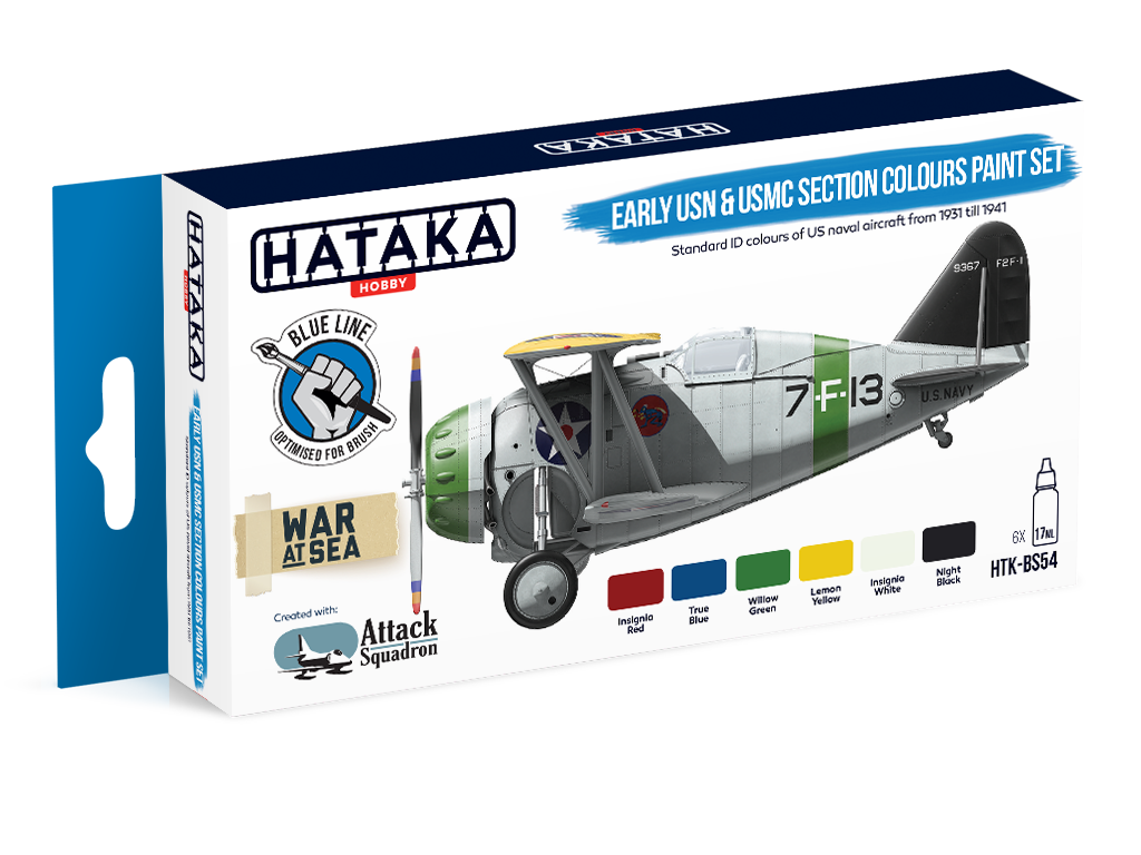 HTK-BS54 Hataka Early USN & USMC Section Colours Paint Set product image
