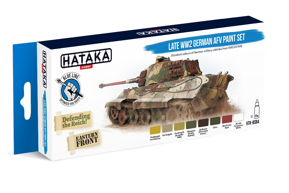 HTK-BS94 Hataka Blue Line Late WW2 German AFV Paint Set product image