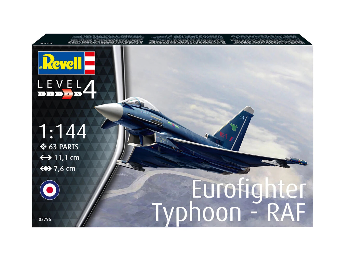 Eurofighter Typhoon RAF Model Kit By Revell Scale 1:144 R03796
