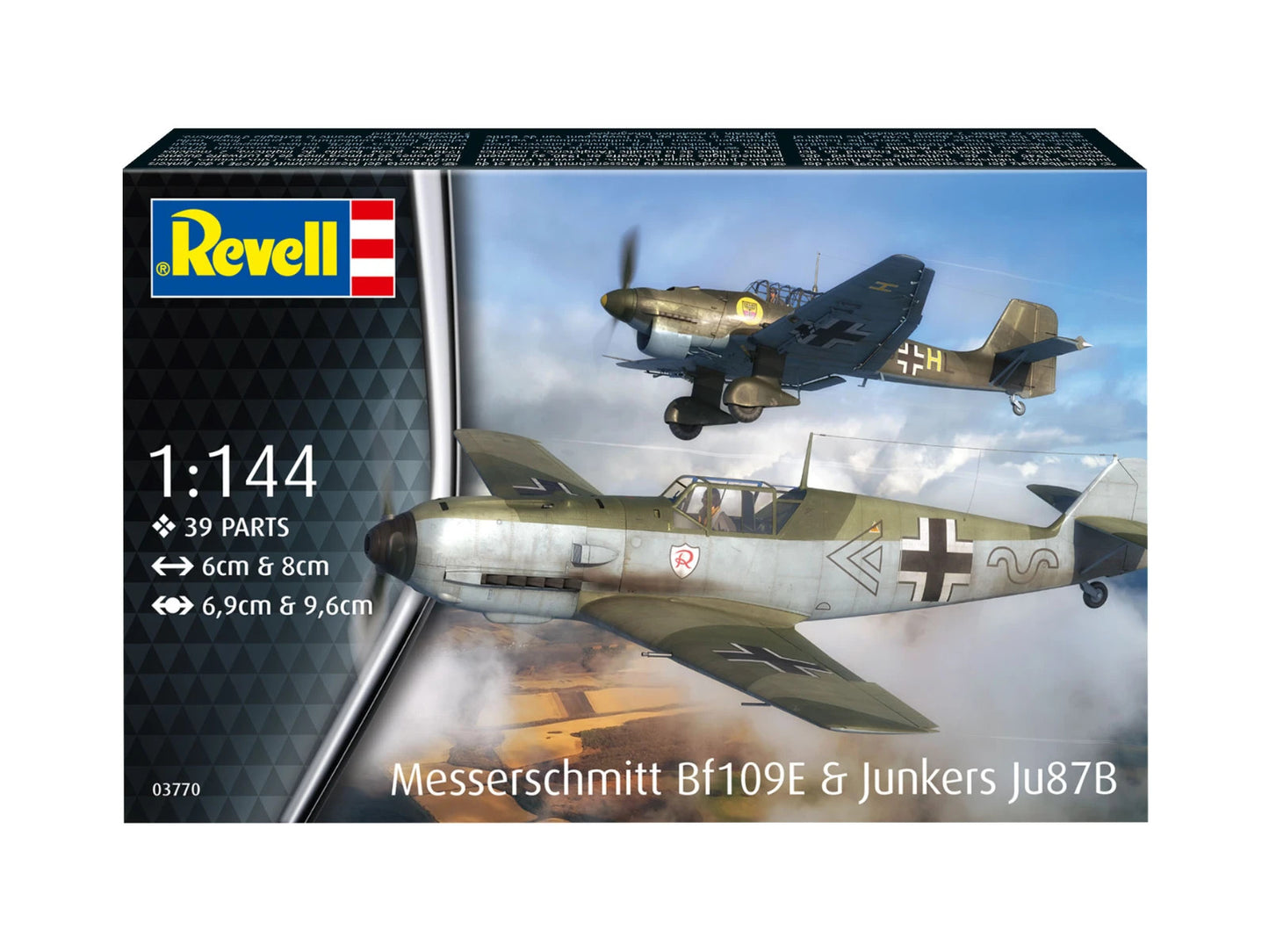 Me109 Messerschmitt And Stuka Model Kit Set By Revell Scale 1:144 R03770