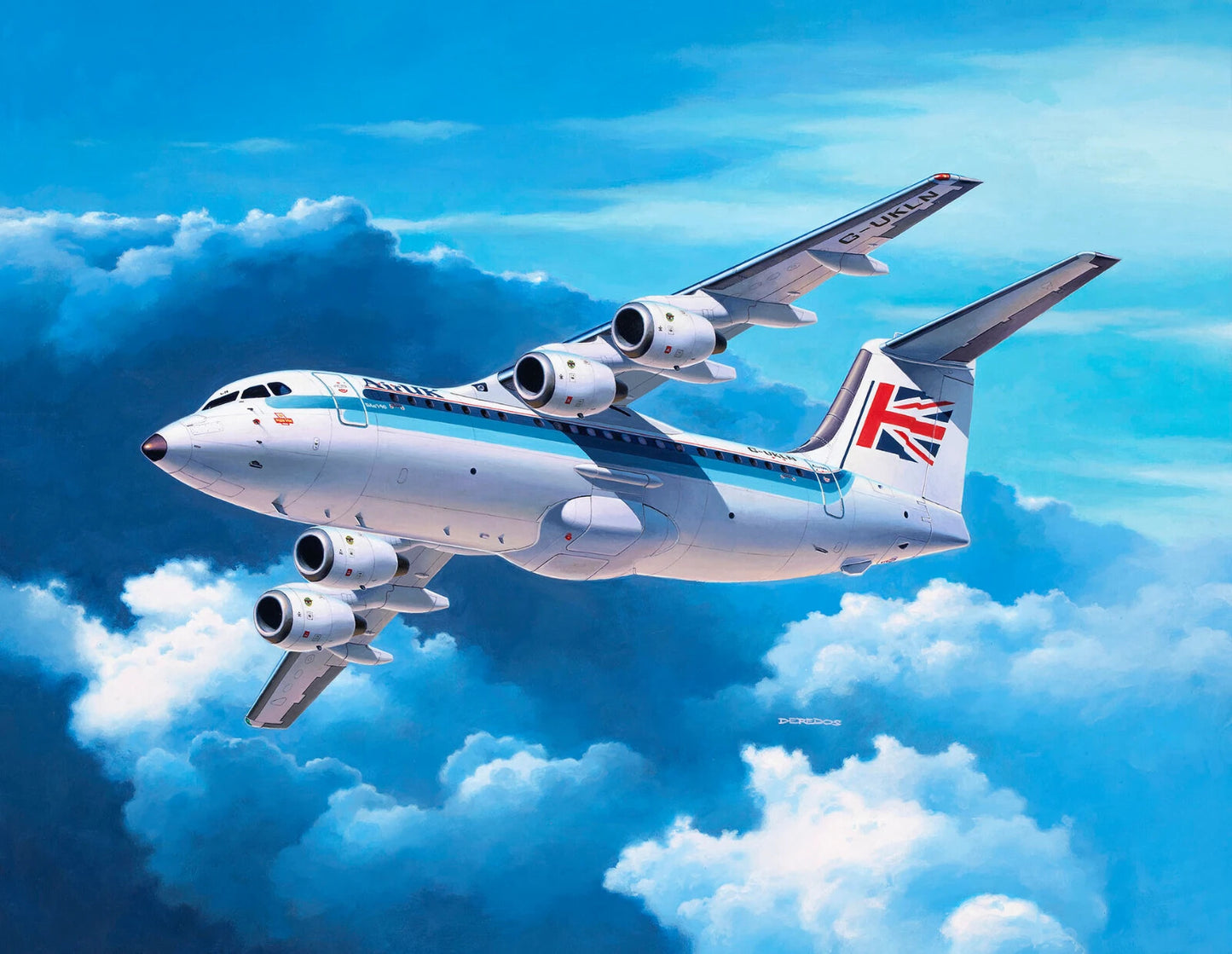 BAe 146-200 Transport Aircraft Model Kit By Revell Scale 1:144 R03791