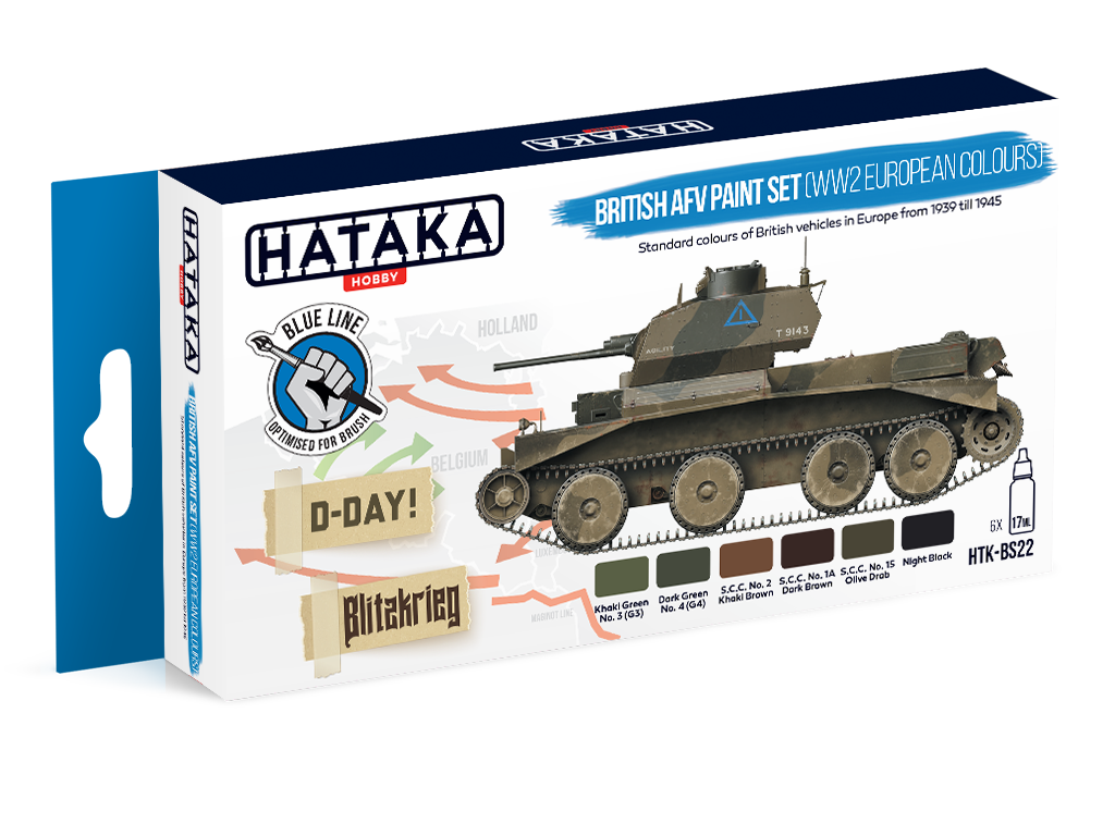 HTK-BS22 Hataka British AFV WW2 European Paint Set product image