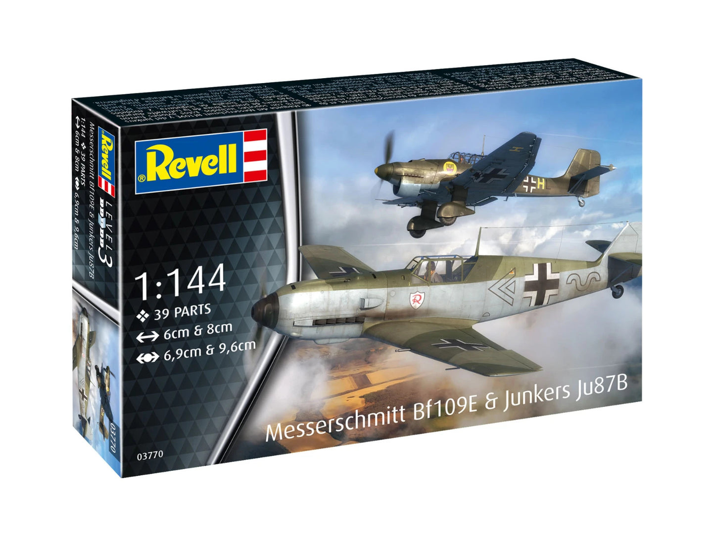 Me109 Messerschmitt And Stuka Model Kit Set By Revell Scale 1:144 R03770