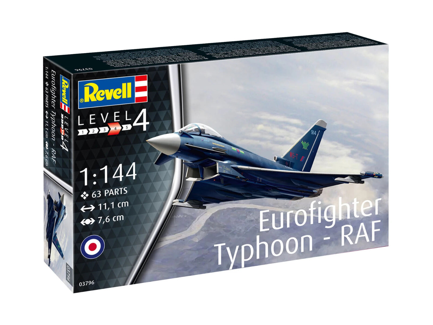 Eurofighter Typhoon RAF Model Kit By Revell Scale 1:144 R03796