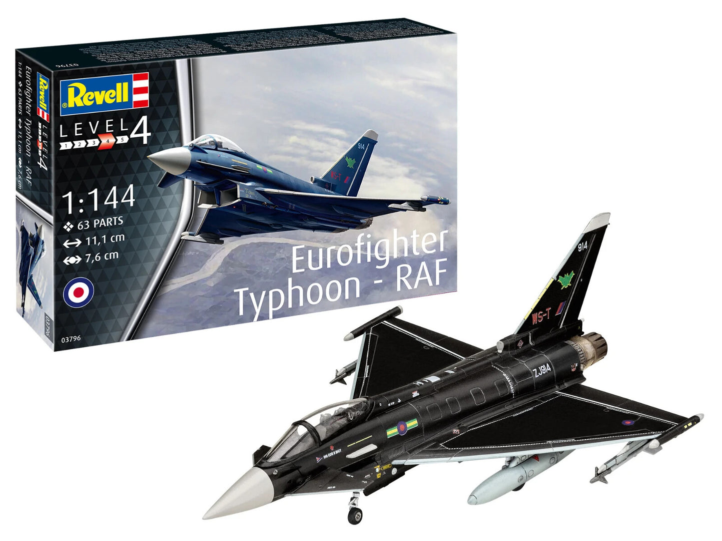 Eurofighter Typhoon RAF Model Kit By Revell Scale 1:144 R03796
