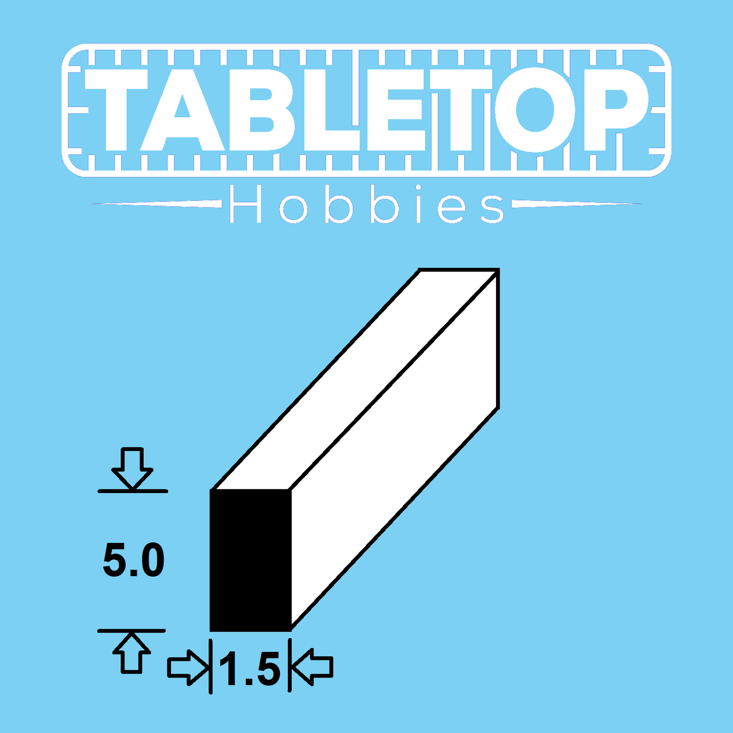 ABS Styrene Flat Strip Profile 10 Pieces For Model Making 1-5mm