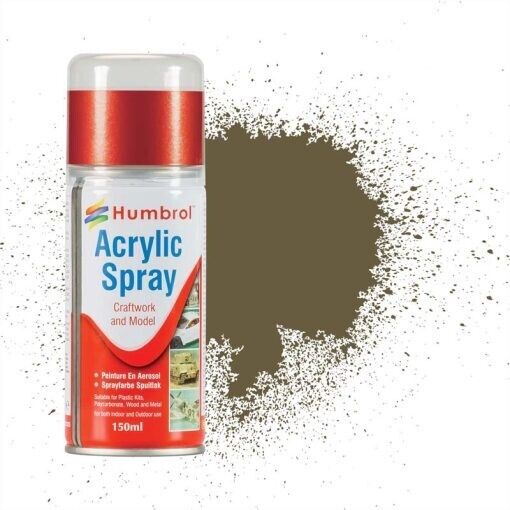 AD6086 Humbrol No 86 Light Olive Spray Paint 150ml