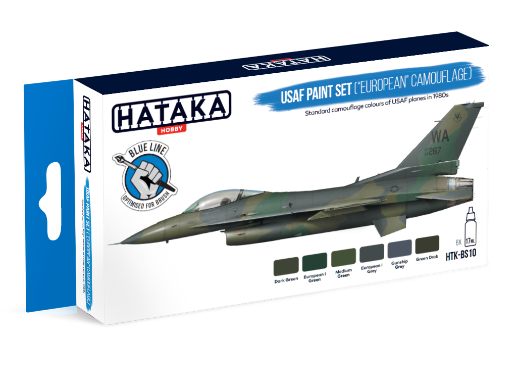 HTK-BS10 Hataka USAF European Camouflage Paint Set product image