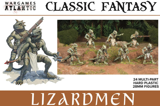 Wargames Atlantic Lizardmen 24x Miniatures Classic Fantasy FREE POST