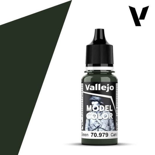 Vallejo  Model Colour Cam. Dark Green 70.979  18ml Paint Dropper Bottle