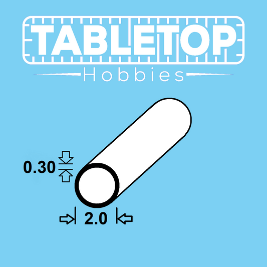 ABS Styrene Round Tube Model 250mm x 2-10 mm Multibuy Choose Diameter