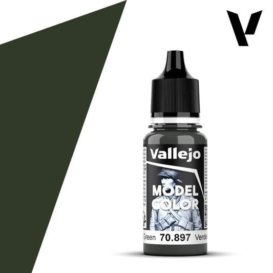 Vallejo  Model Colour Bronze Green 70.897  18ml Paint Dropper Bottle