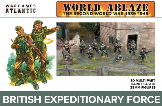 Wargames Atlantic British Expeditionary Force 30 Figures WW2 1939-1945 FREE POST