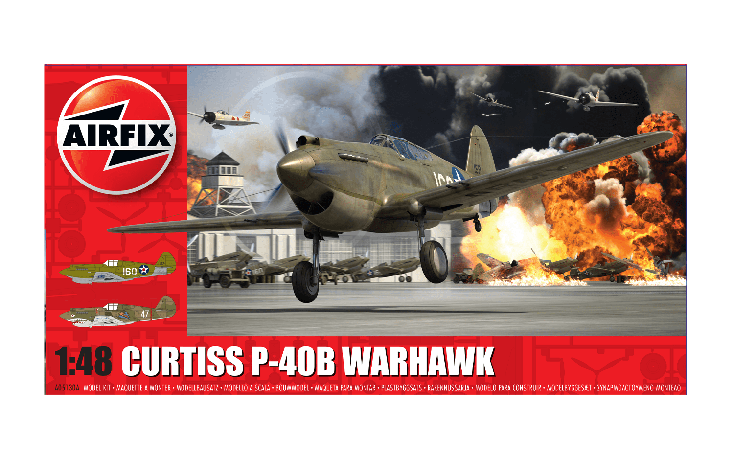 Airfix A05130A Curtiss P-40B Warhawk 1:48 scale box art