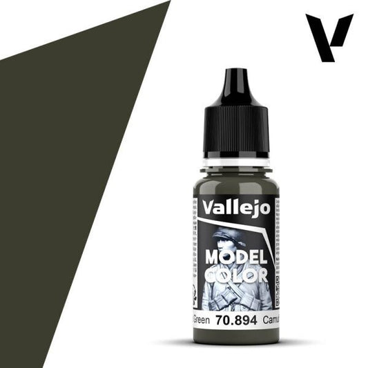 Vallejo  Model Colour Cam Olive Green 70.894 18ml Paint Dropper Bottle