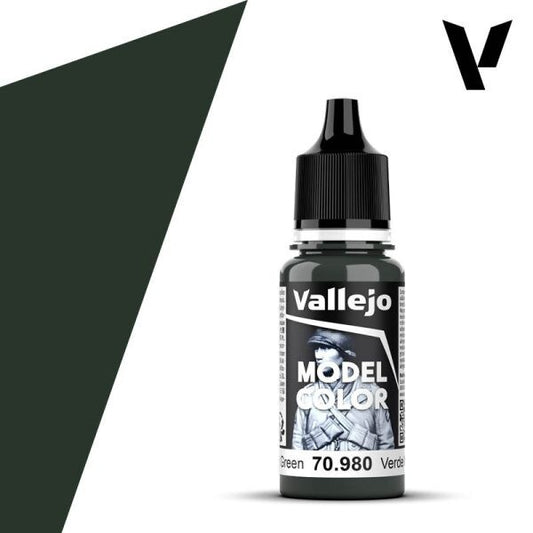 Vallejo  Model Colour Black Green 70.980 18ml Paint Dropper Bottle