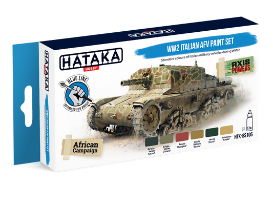 HTK-BS106 Hataka Blue Line WW2 Italian AFV Paint Set product image