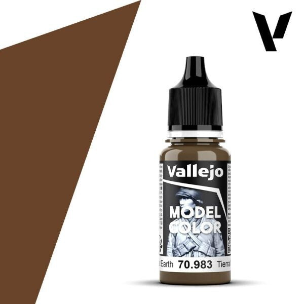 Vallejo  Model Colour Flat Earth 70.983 18ml Paint Dropper Bottle