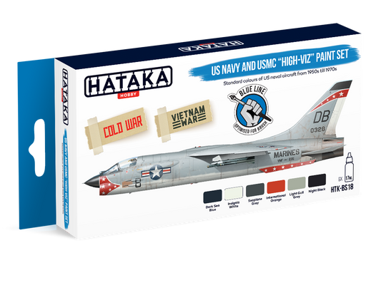 HTK-BS18 Hataka US Navy USMC High-Viz Paint Set product image