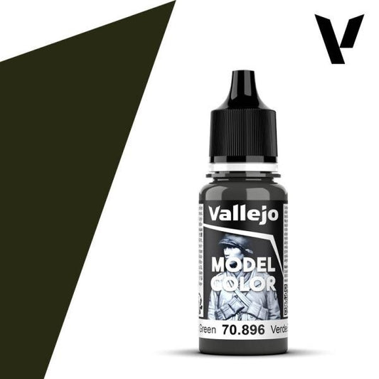 Vallejo  Model Colour Extra Dark Green 70.896 18ml Paint Dropper Bottle