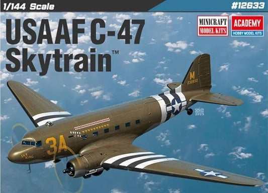 Douglas C-47 Skytrain Aircraft Model Kit By Academy Scale 1:144 12633