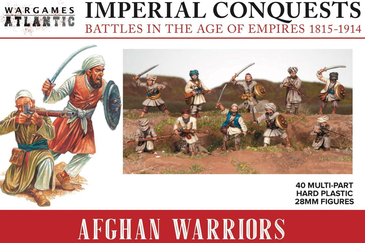 Wargames Atlantic Afghan Warriors 40x Historical Miniatures FREE POST