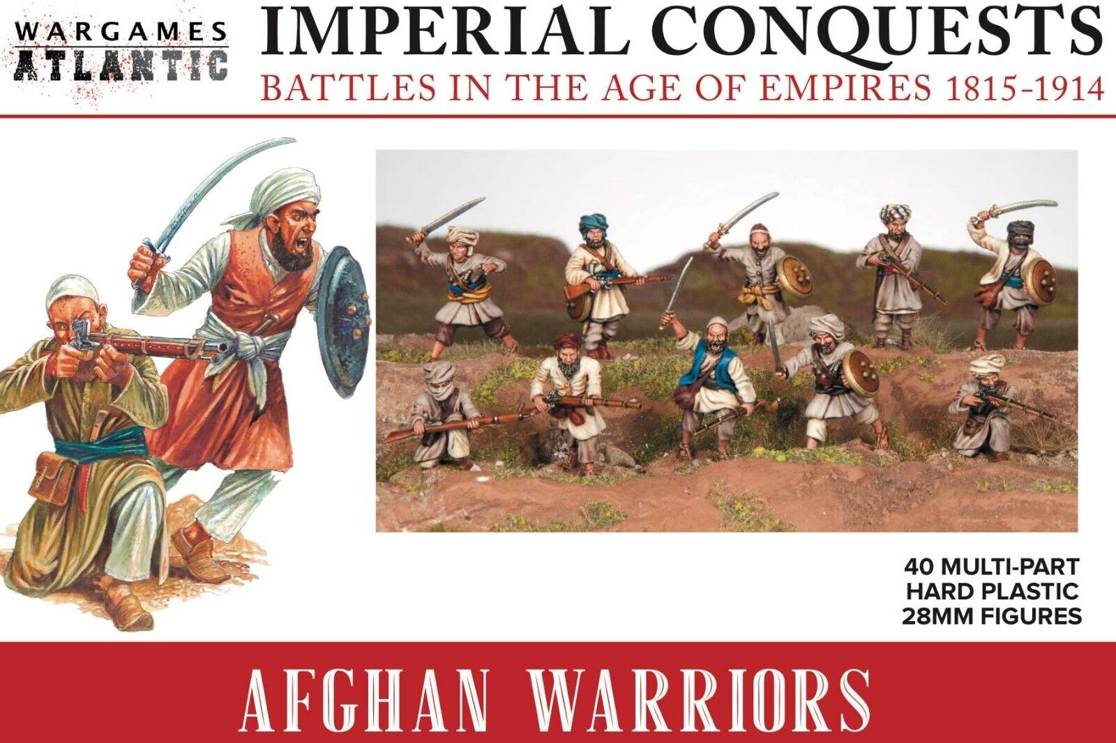 Wargames Atlantic Afghan Warriors 40x Historical Miniatures FREE POST