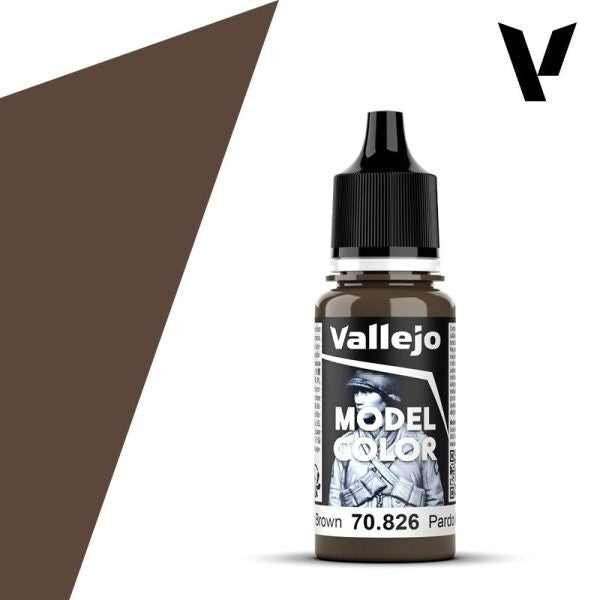 Vallejo  Model Colour German Medium Brown 70.826 18ml Paint Dropper Bottle