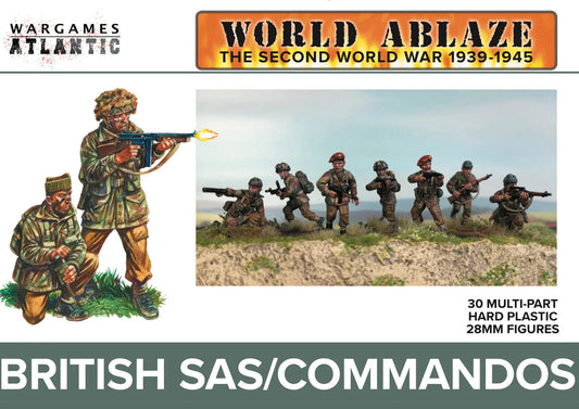 Wargames Atlantic British SAS Commandos 30x Figures WW2 1939-1945 FREE POST