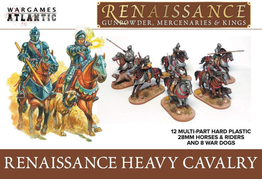Wargames Atlantic Renaissance Heavy Cavalry 12x Historical Miniatures FREE POST