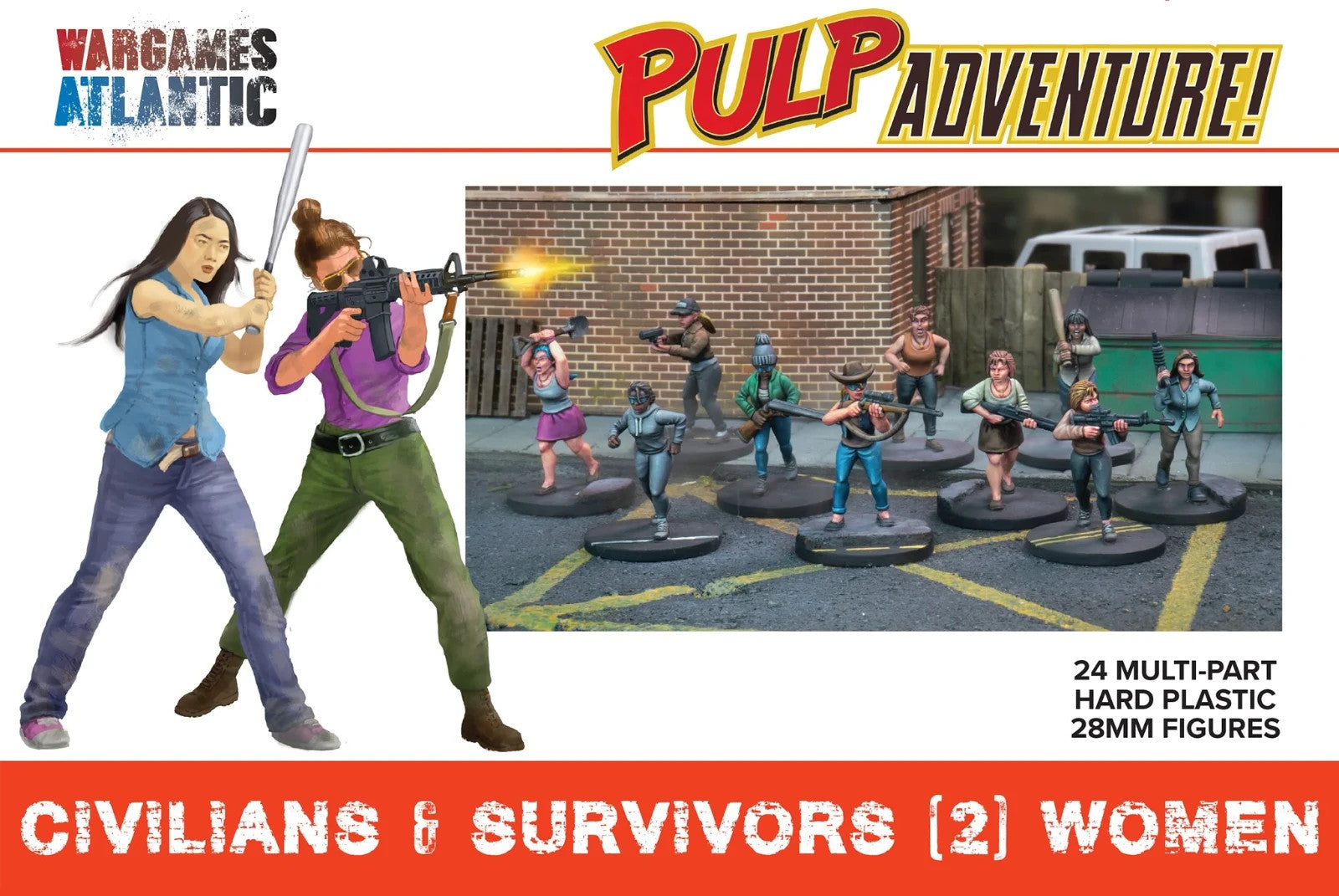 Wargames Atlantic Civilians & Survivors (2): Women 28 mm box art