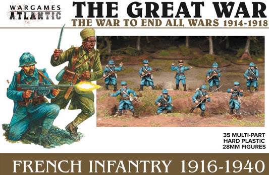 Wargames Atlantic French Infantry 35x Figures Great War WW1 1916-1918 FREE POST