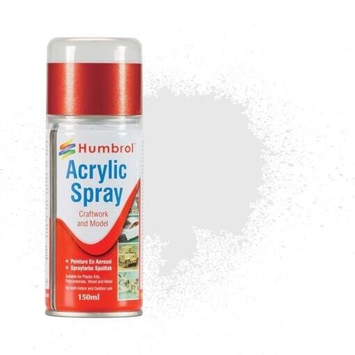 AD6034 Humbrol No 34 White Matt Spray Paint 150ml