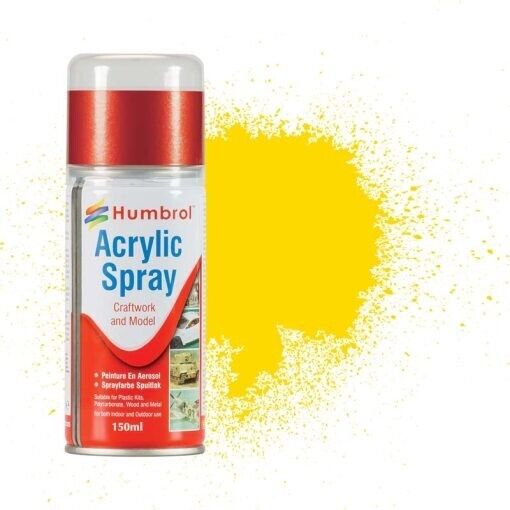 AD6069 Humbrol No 69 Yellow Spray Paint 150ml