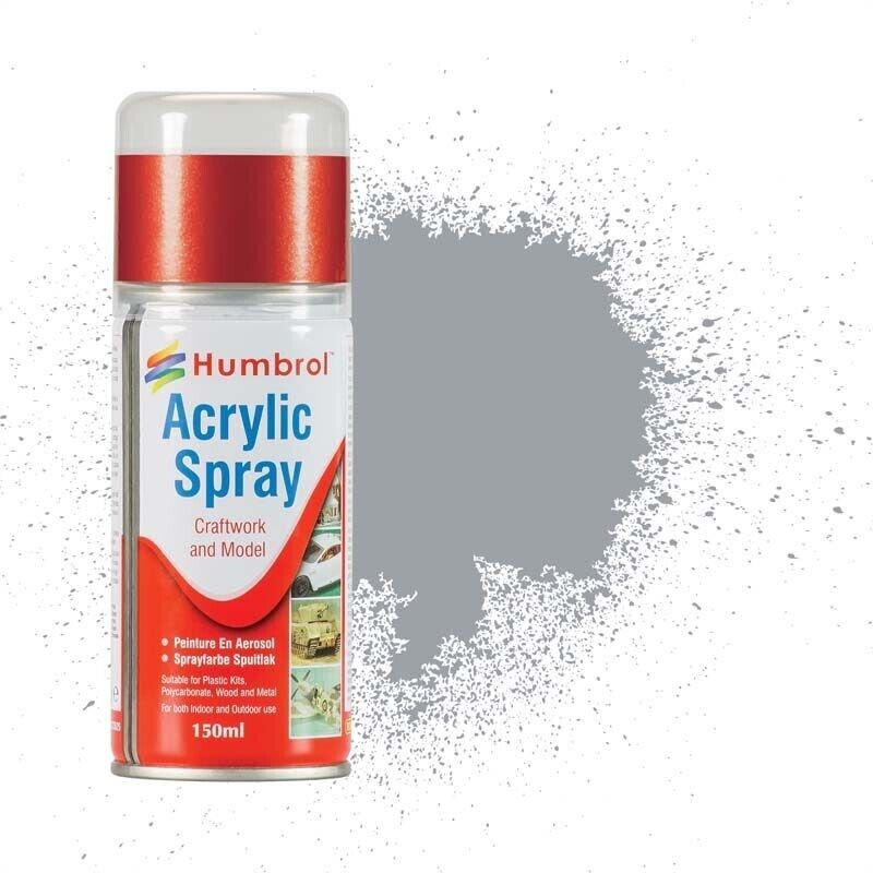 AD6165 Humbrol 165 Medium Sea Grey Satin Spray Paint 150ml