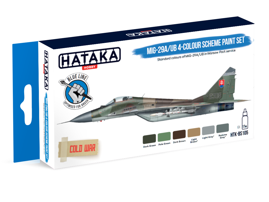 HTK-BS105 Hataka MiG-29A-UB 4-colour Scheme Paint Set product image