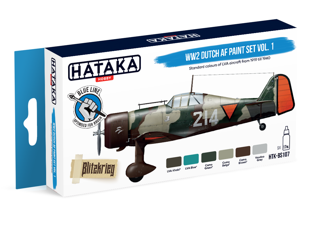 HTK-BS107 Hataka WW2 Dutch AF Paint Set Vol.1 product image