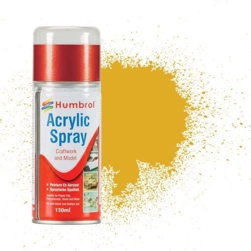 Humbrol No 16 Gold 150ml Metallic Enamel Spray Paint Can for Scale Model Kits
