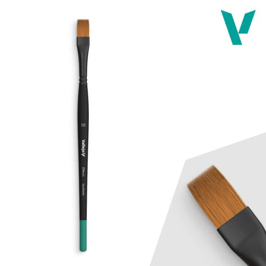Vallejo Effects Flat Rectangular Synthetic Brush No. 10 for surface detailing