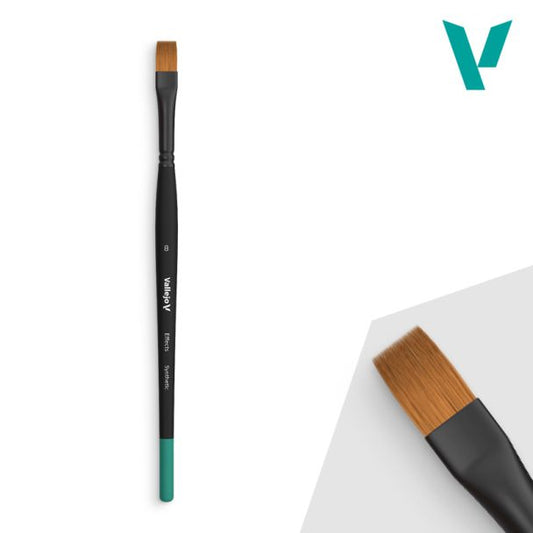 Vallejo Effects Flat Rectangular Synthetic Brush No. 8 for textured effects